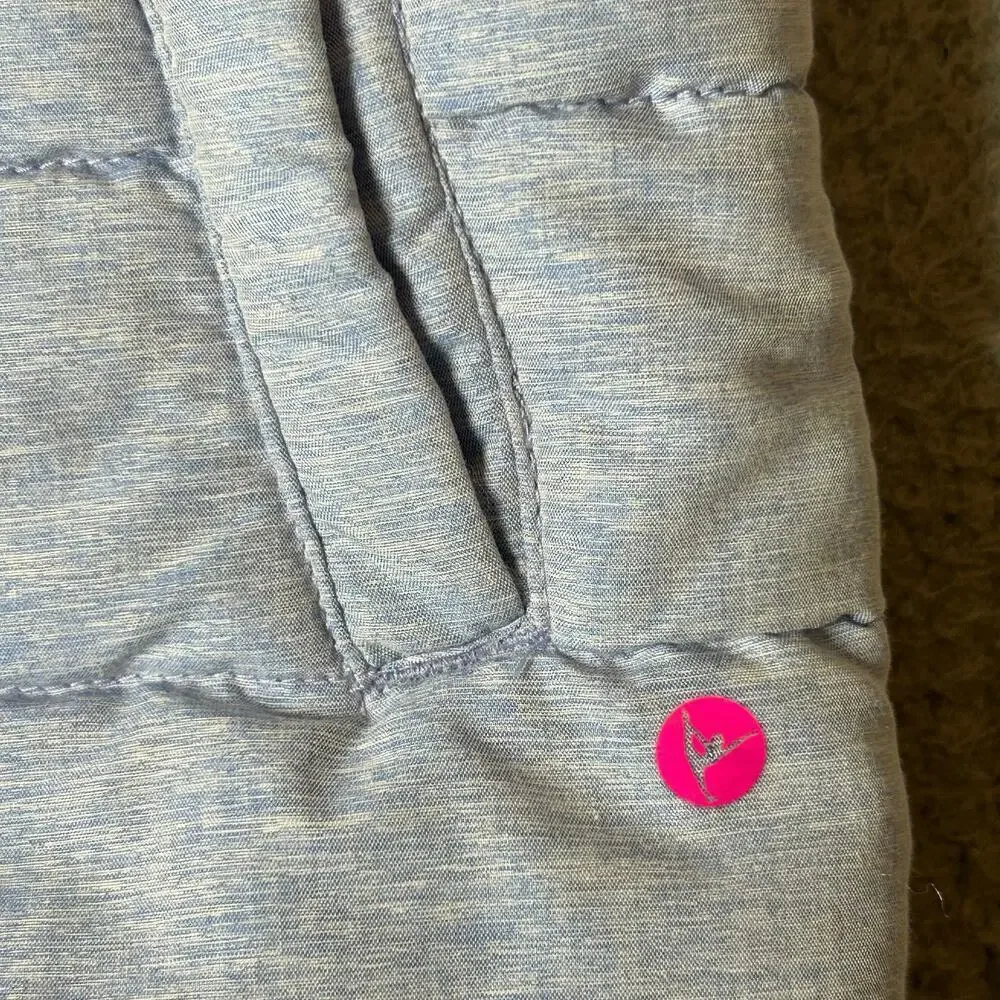 90 Degree by Reflex Vest Girls S Light‎ Blue Full Zip Hoodie Puffer Sleeveless